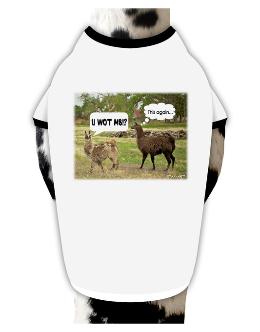 Angry Standing Llamas Dog Shirt by TooLoud-Dog Shirt-TooLoud-White-with-Black-Small-Davson Sales