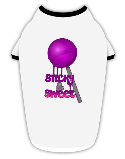 Sticky & Sweet Lollipop Stylish Cotton Dog Shirt-Dog Shirt-TooLoud-White-with-Black-Small-Davson Sales