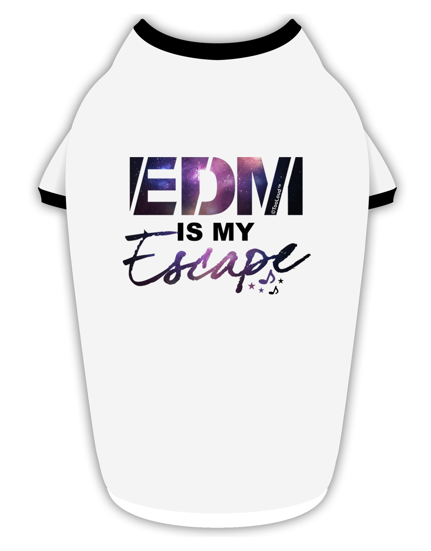 EDM Is My Escape Stylish Cotton Dog Shirt-Dog Shirt-TooLoud-White-with-Black-Small-Davson Sales