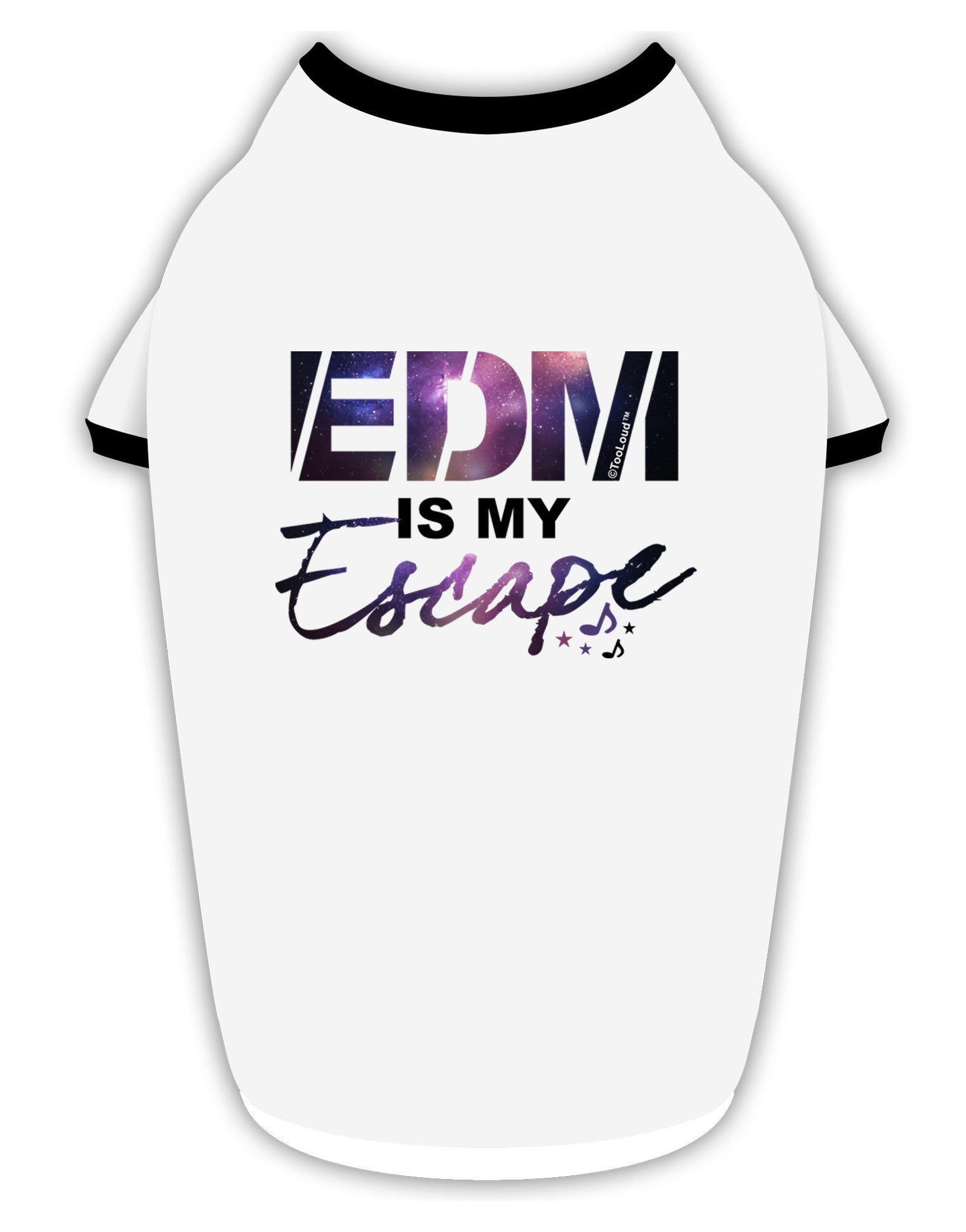 EDM Is My Escape Stylish Cotton Dog Shirt-Dog Shirt-TooLoud-White-with-Black-Small-Davson Sales