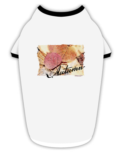 Colorado - Autumn WaterColor Text Stylish Cotton Dog Shirt-Dog Shirt-TooLoud-White-with-Black-Small-Davson Sales