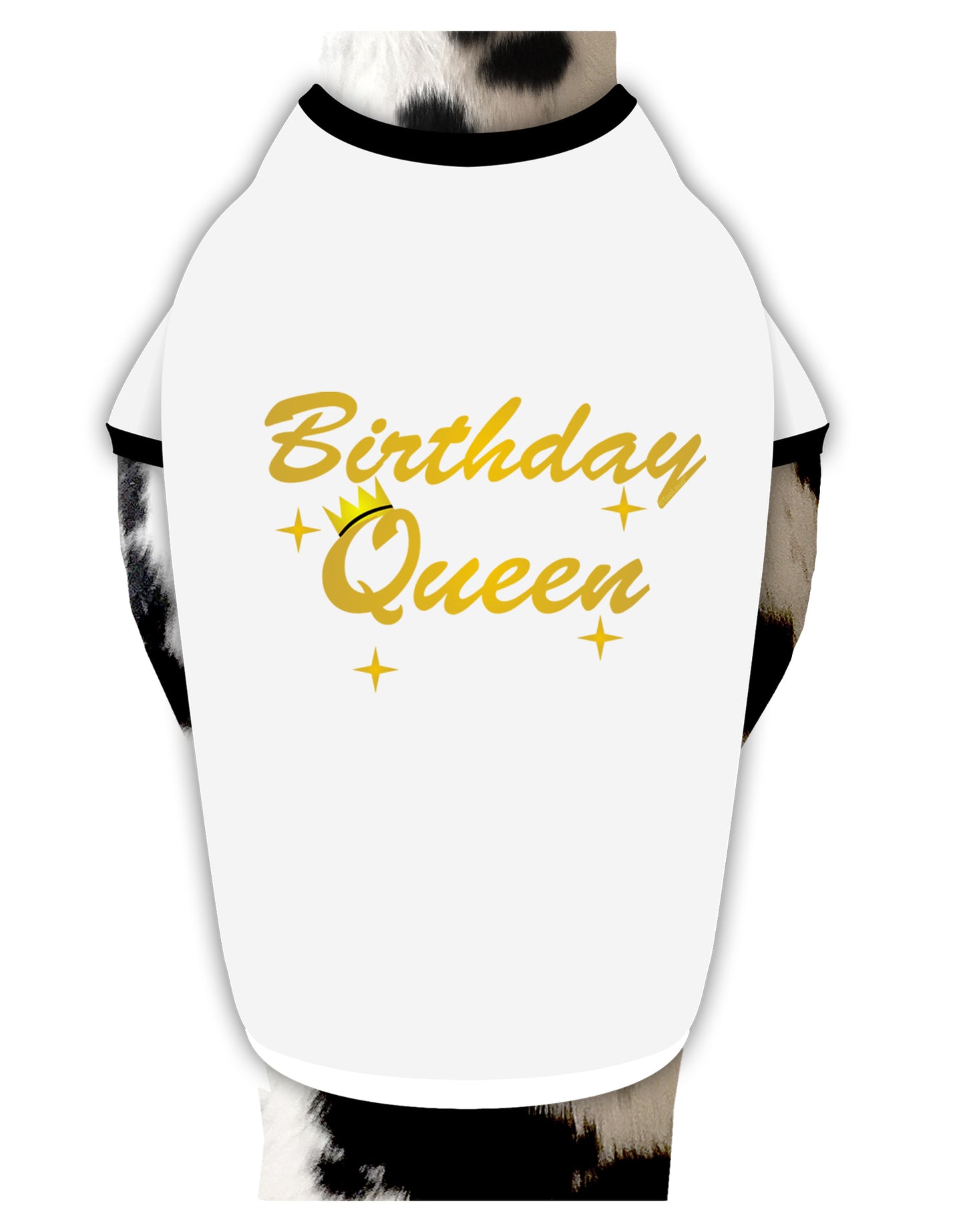Birthday Queen Text Dog Shirt by TooLoud-Dog Shirt-TooLoud-White-with-Black-Small-Davson Sales