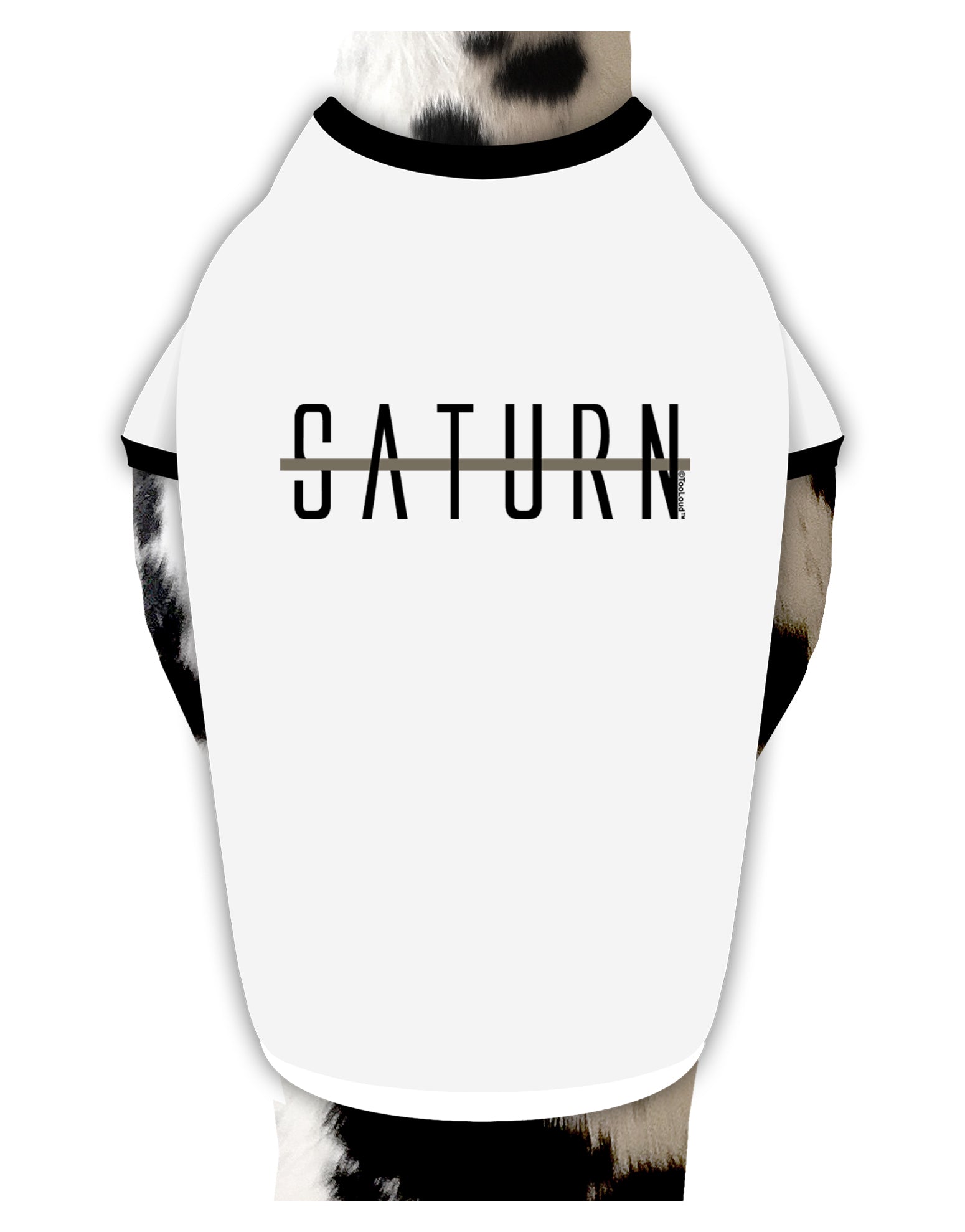 Planet Saturn Text Only Dog Shirt by TooLoud-Dog Shirt-TooLoud-White-with-Black-Small-Davson Sales