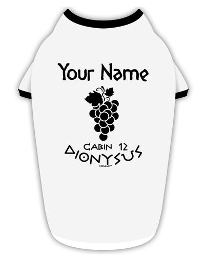 Personalized Cabin 12 Dionysus Stylish Cotton Dog Shirt by-Dog Shirt-TooLoud-White-with-Black-Small-Davson Sales