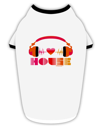 Heart House Stylish Cotton Dog Shirt-Dog Shirt-TooLoud-White-with-Black-Small-Davson Sales