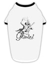 Gemini Illustration Stylish Cotton Dog Shirt-Dog Shirt-TooLoud-White-with-Black-Small-Davson Sales