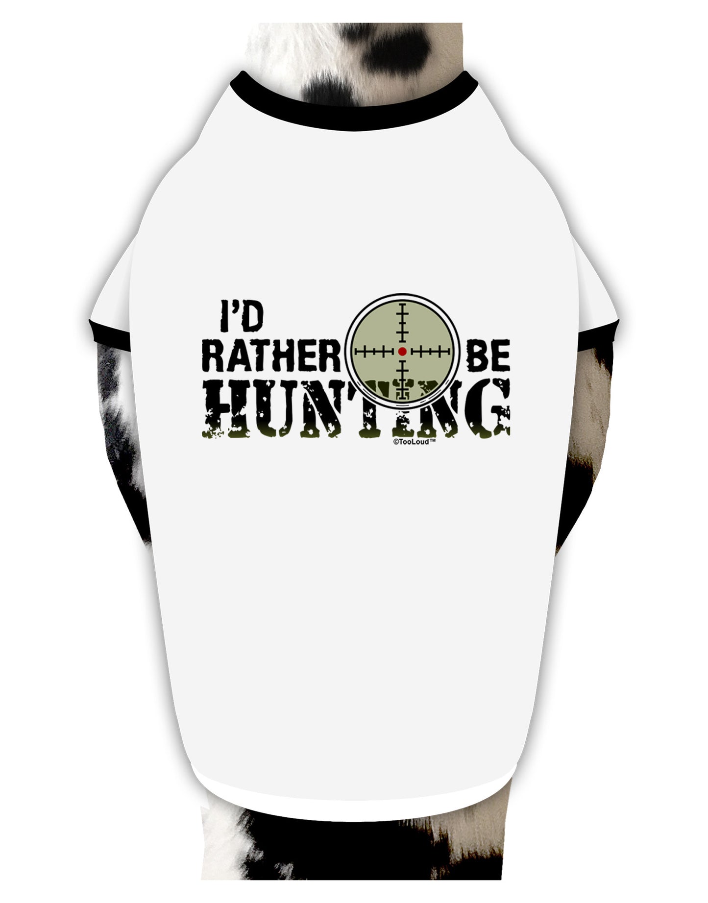 I'd Rather Be Hunting Dog Shirt-Dog Shirt-TooLoud-White-with-Black-Small-Davson Sales