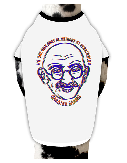 TooLoud No one can hurt me without my permission Ghandi Dog Shirt-Dog Shirt-TooLoud-White-with-Black-Small-Davson Sales