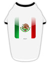 Mexican Flag App Icon Stylish Cotton Dog Shirt by TooLoud-Dog Shirt-TooLoud-White-with-Black-Small-Davson Sales