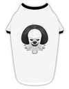 Scary Clown Grayscale Stylish Cotton Dog Shirt-Dog Shirt-TooLoud-White-with-Black-Small-Davson Sales