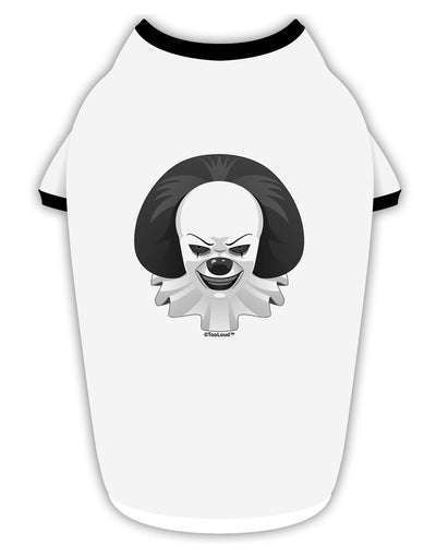 Scary Clown Grayscale Stylish Cotton Dog Shirt-Dog Shirt-TooLoud-White-with-Black-Small-Davson Sales