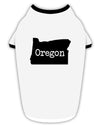 Oregon - United States Shape Stylish Cotton Dog Shirt by TooLoud-Dog Shirt-TooLoud-White-with-Black-Small-Davson Sales