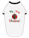 My Very 1st Christmas Stylish Cotton Dog Shirt-Dog Shirt-TooLoud-White-with-Black-Small-Davson Sales