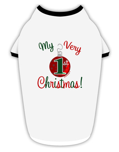 My Very 1st Christmas Stylish Cotton Dog Shirt-Dog Shirt-TooLoud-White-with-Black-Small-Davson Sales