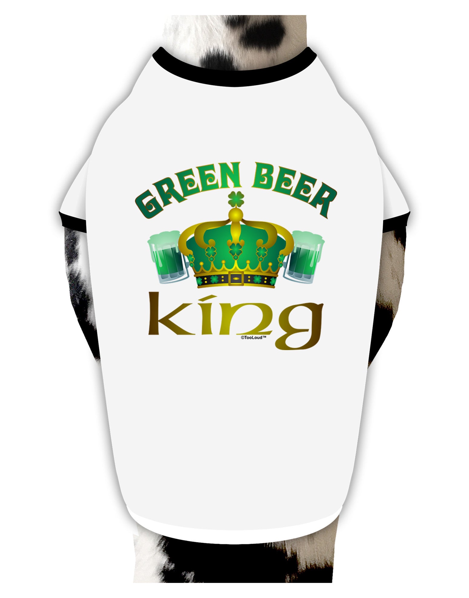 Green Beer King Dog Shirt-Dog Shirt-TooLoud-White-with-Black-Small-Davson Sales
