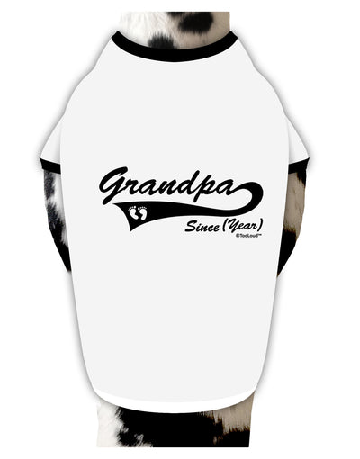 TooLoud Custom Grandpa Since YOUR YEAR Dog Shirt-Dog Shirt-TooLoud-White-with-Black-Small-Davson Sales