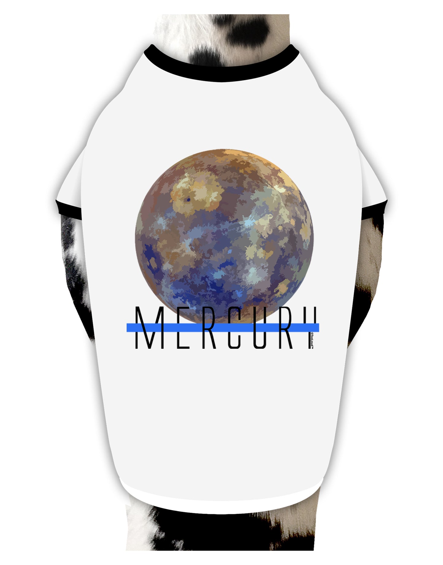 Planet Mercury Text Dog Shirt by TooLoud-Dog Shirt-TooLoud-White-with-Black-Small-Davson Sales