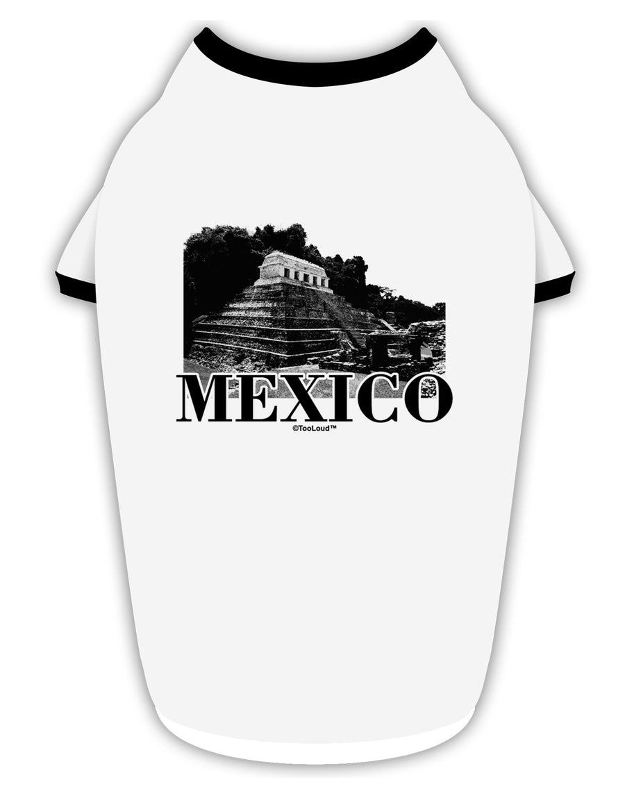 Mexico - Temple No 2 Stylish Cotton Dog Shirt-Dog Shirt-TooLoud-White-with-Black-Small-Davson Sales