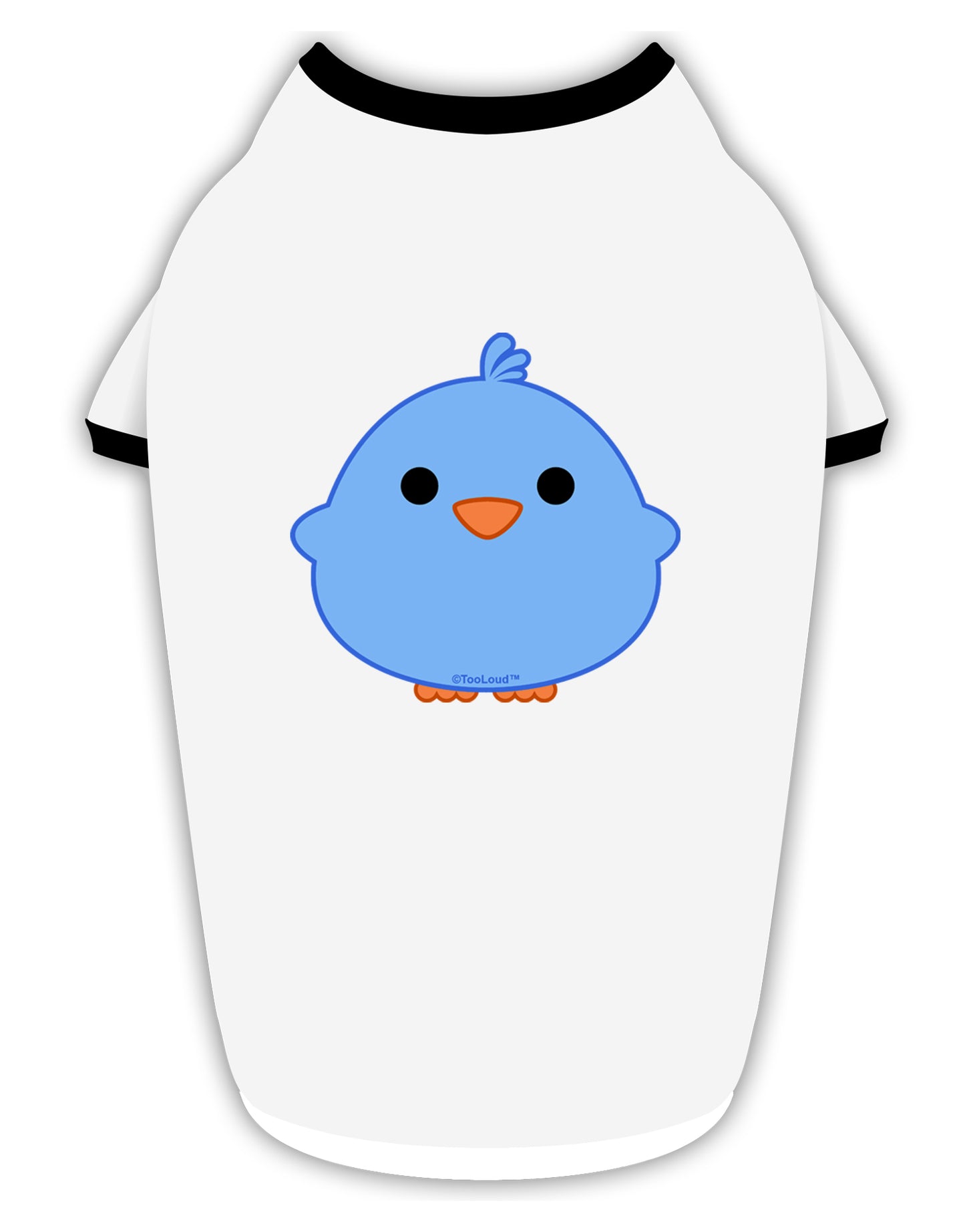 Cute Little Chick - Blue Stylish Cotton Dog Shirt by TooLoud-Dog Shirt-TooLoud-White-with-Black-Small-Davson Sales