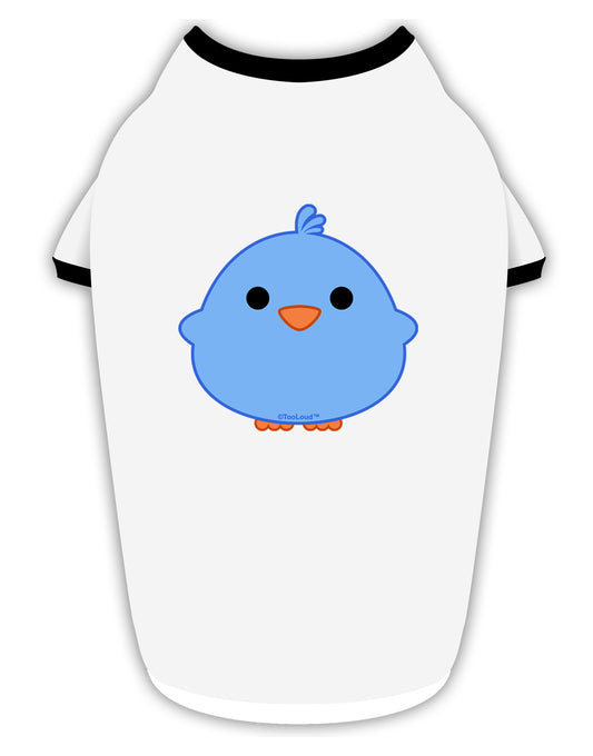 Cute Little Chick - Blue Stylish Cotton Dog Shirt by TooLoud-Dog Shirt-TooLoud-White-with-Black-Small-Davson Sales