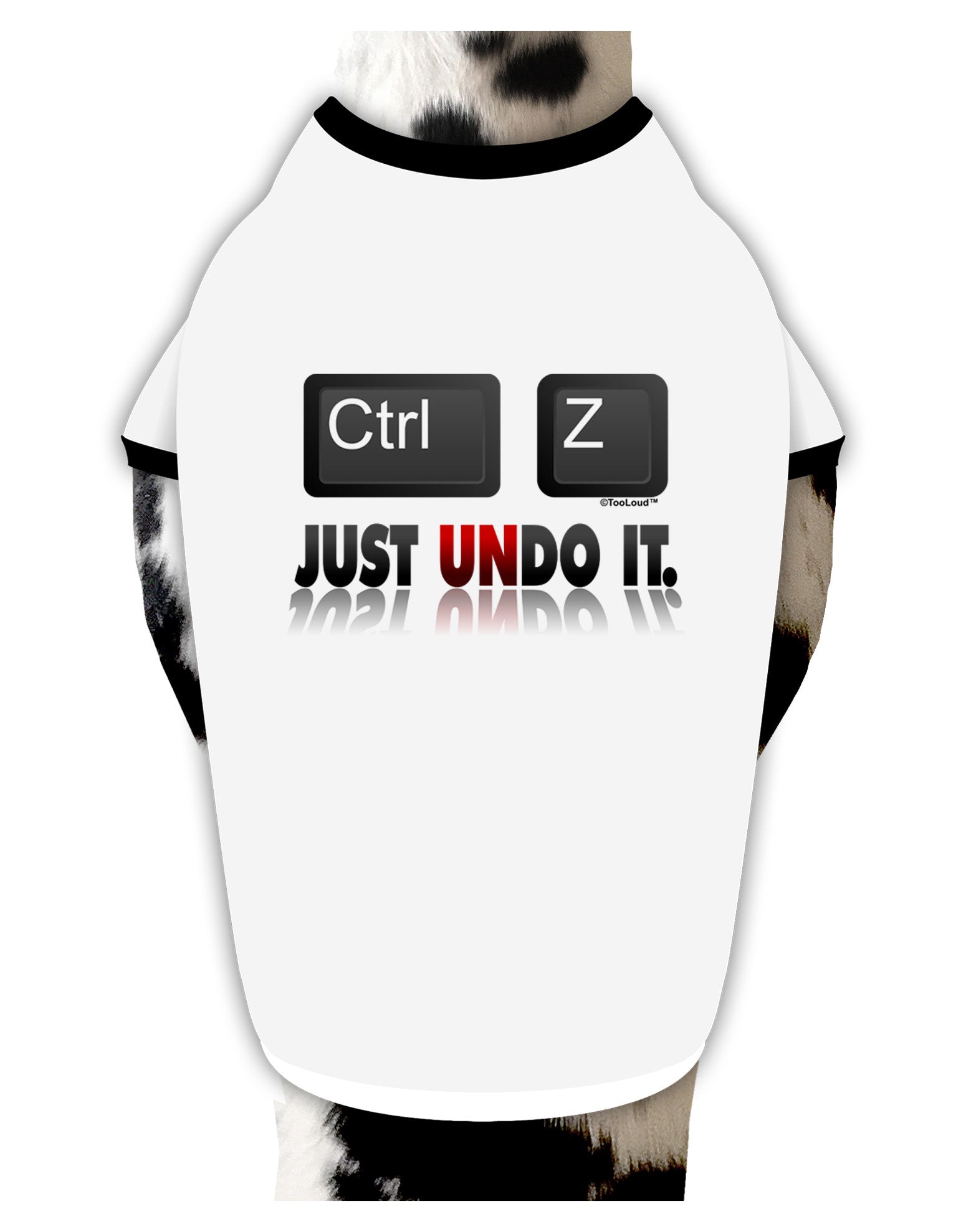 Ctrl Z Just Undo It Dog Shirt-Dog Shirt-TooLoud-White-with-Black-Small-Davson Sales