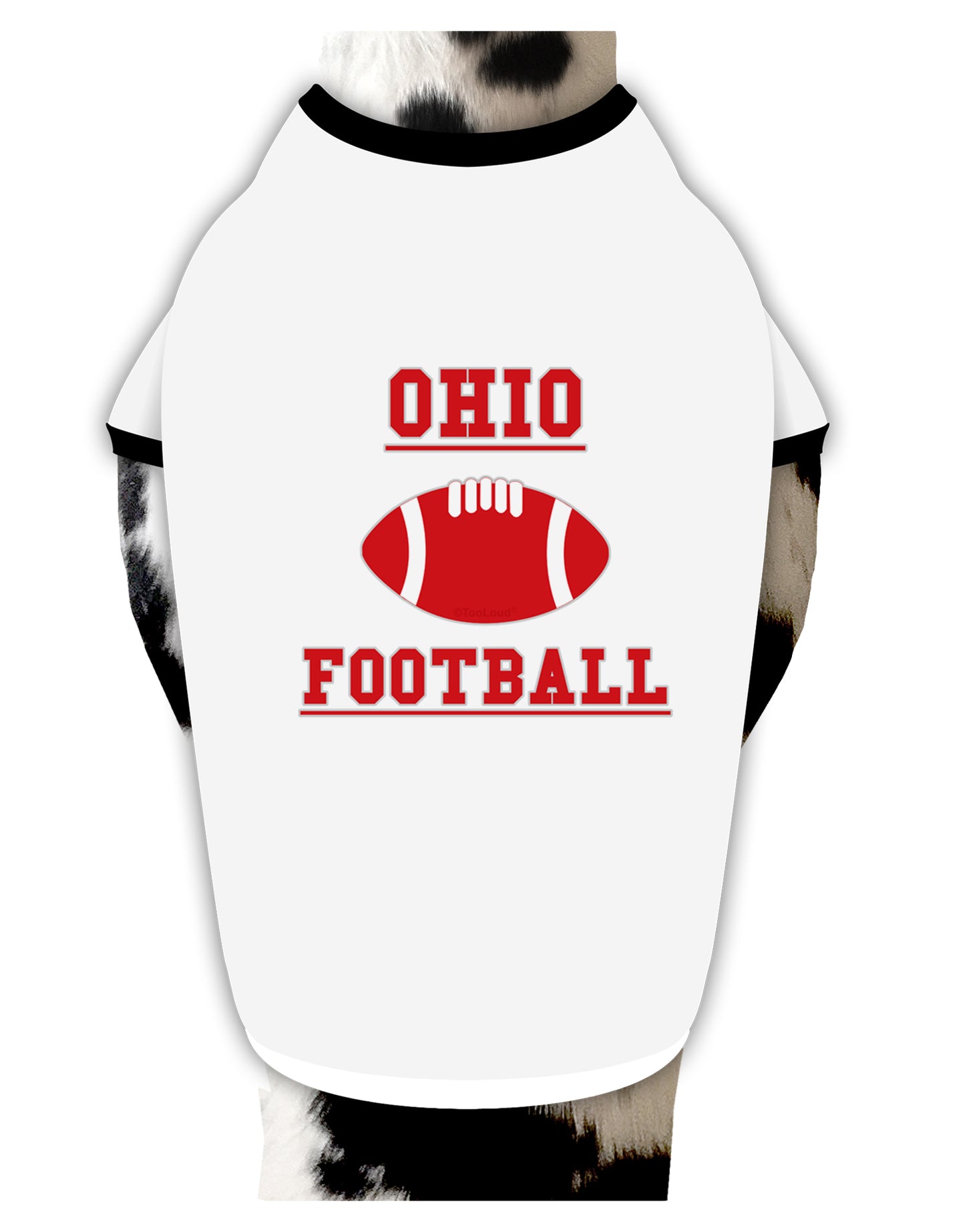 Ohio Football Dog Shirt by TooLoud-Dog Shirt-TooLoud-White-with-Black-Small-Davson Sales