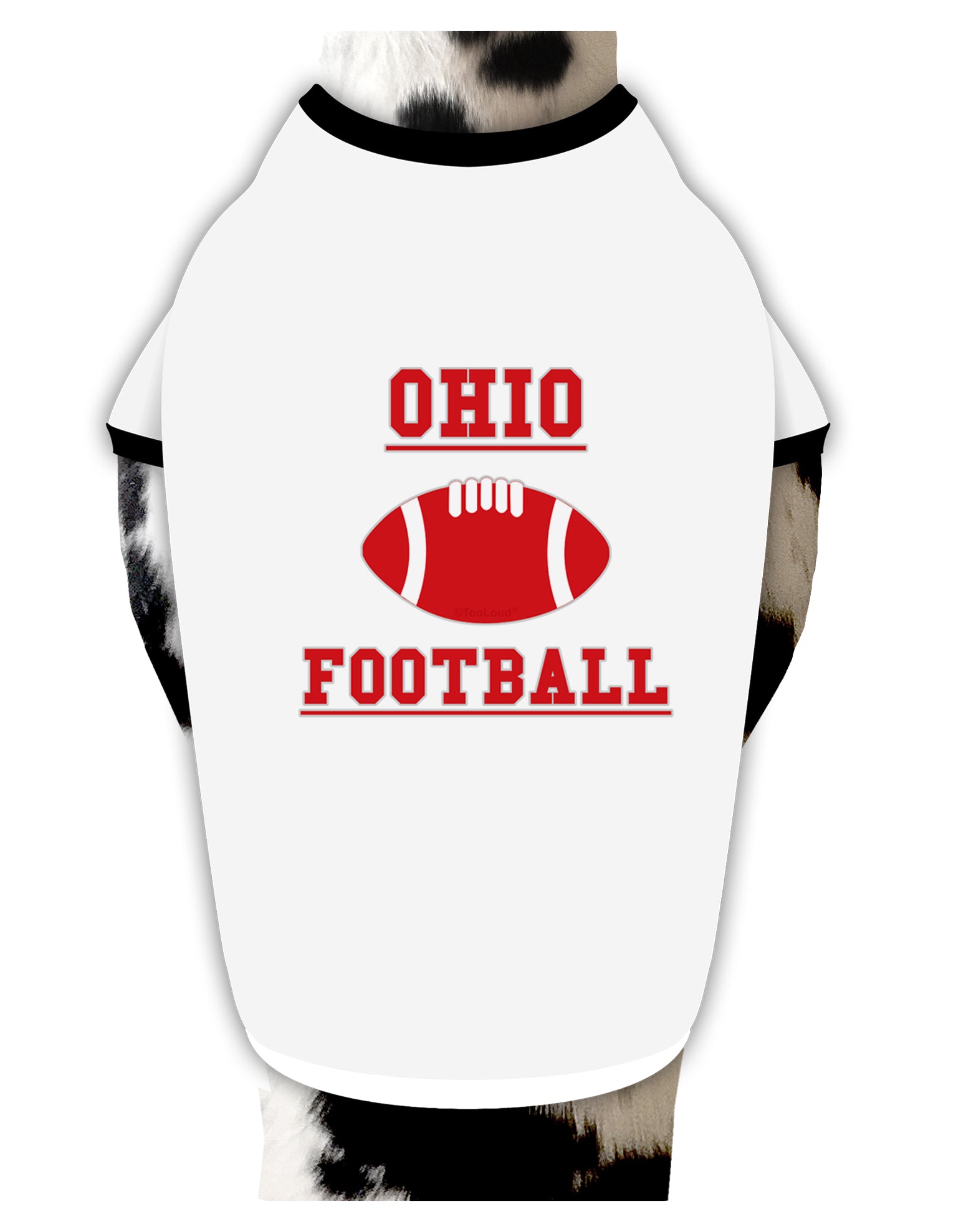 Ohio Football Dog Shirt by TooLoud-Dog Shirt-TooLoud-White-with-Black-Small-Davson Sales