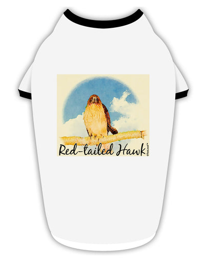 Red-tailed Hawk Text Stylish Cotton Dog Shirt-Dog Shirt-TooLoud-White-with-Black-Small-Davson Sales