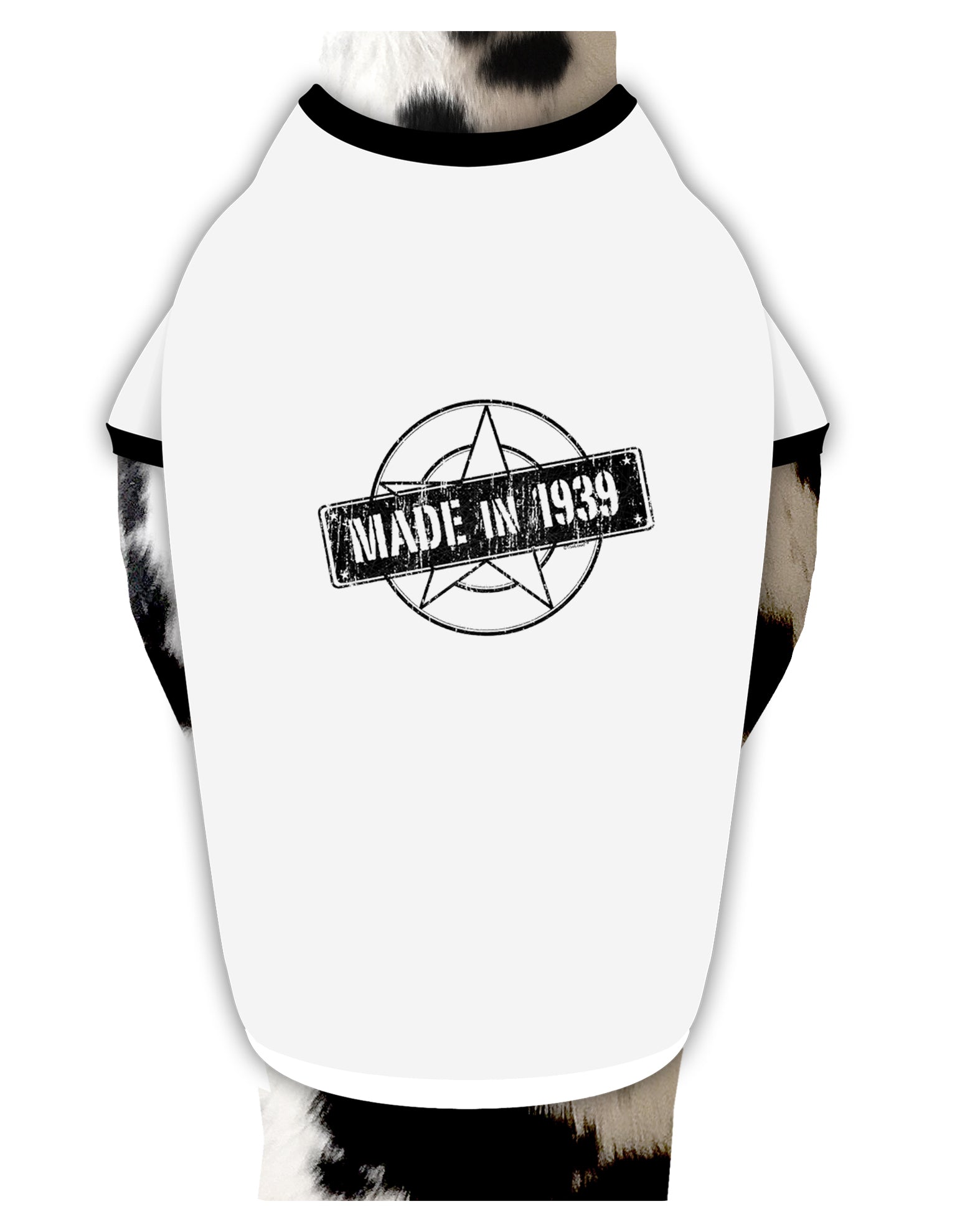 TooLoud 80th Birthday Made in 1939 Dog Shirt-Dog Shirt-TooLoud-White-with-Black-Small-Davson Sales