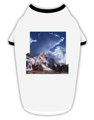 Mountain Pop Out Stylish Cotton Dog Shirt by TooLoud-Dog Shirt-TooLoud-White-with-Black-Small-Davson Sales