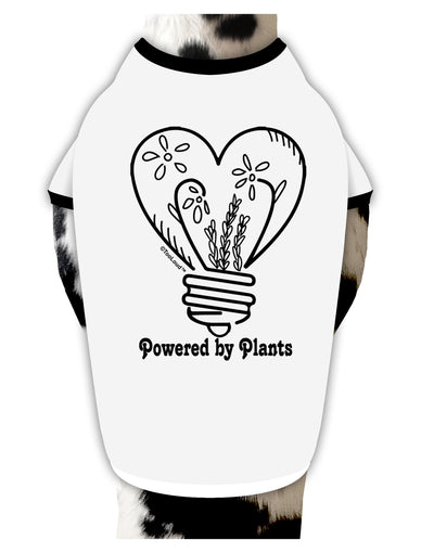 TooLoud Powered by Plants Dog Shirt-Dog Shirt-TooLoud-White-with-Black-Small-Davson Sales