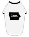 Iowa - United States Shape Stylish Cotton Dog Shirt by TooLoud-Dog Shirt-TooLoud-White-with-Black-Small-Davson Sales