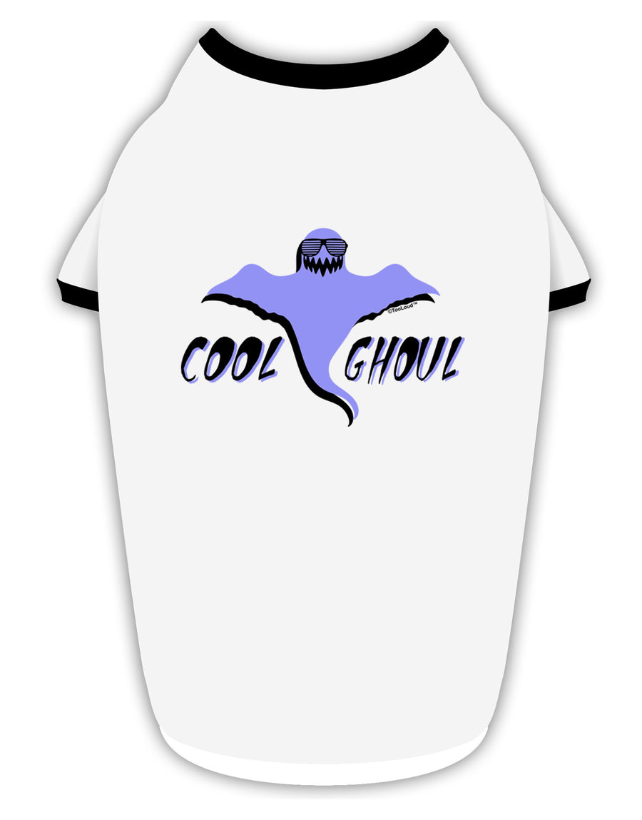 Cool Ghoul Stylish Cotton Dog Shirt-Dog Shirt-TooLoud-White-with-Black-Small-Davson Sales
