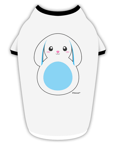 Cute Bunny with Floppy Ears - Blue Stylish Cotton Dog Shirt by TooLoud-Dog Shirt-TooLoud-White-with-Black-Small-Davson Sales