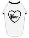 Mom Heart Design Stylish Cotton Dog Shirt by TooLoud-Dog Shirt-TooLoud-White-with-Black-Small-Davson Sales