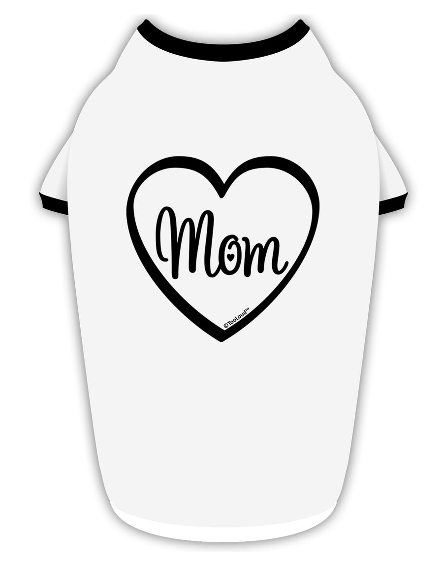 Mom Heart Design Stylish Cotton Dog Shirt by TooLoud-Dog Shirt-TooLoud-White-with-Black-Small-Davson Sales