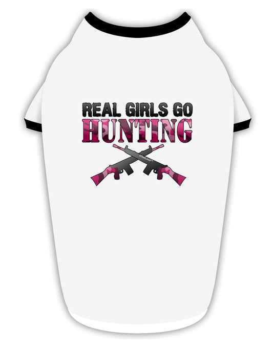 Real Girls Go Hunting Stylish Cotton Dog Shirt-Dog Shirt-TooLoud-White-with-Black-Small-Davson Sales