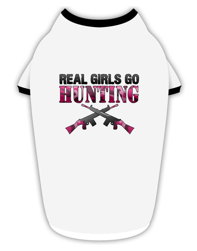 Real Girls Go Hunting Stylish Cotton Dog Shirt-Dog Shirt-TooLoud-White-with-Black-Small-Davson Sales