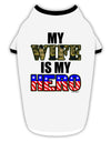 My Wife is My Hero - Armed Forces Stylish Cotton Dog Shirt by TooLoud-Dog Shirt-TooLoud-White-with-Black-Small-Davson Sales