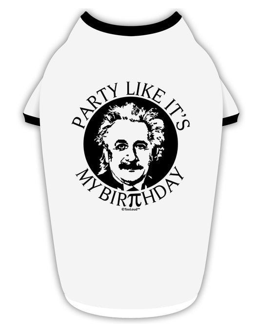 Pi Day - Birthday Design Stylish Cotton Dog Shirt by TooLoud-Dog Shirt-TooLoud-White-with-Black-Small-Davson Sales