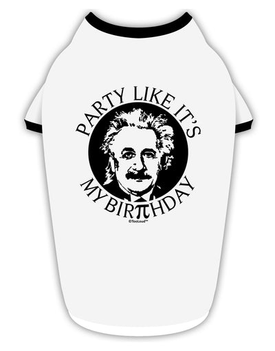 Pi Day - Birthday Design Stylish Cotton Dog Shirt by TooLoud-Dog Shirt-TooLoud-White-with-Black-Small-Davson Sales