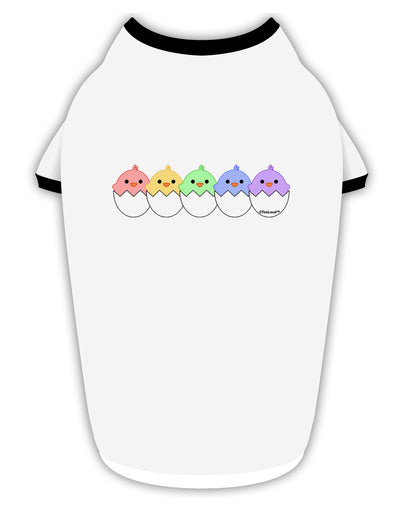 Cute Hatching Chicks Group #2 Stylish Cotton Dog Shirt by TooLoud-Dog Shirt-TooLoud-White-with-Black-Small-Davson Sales