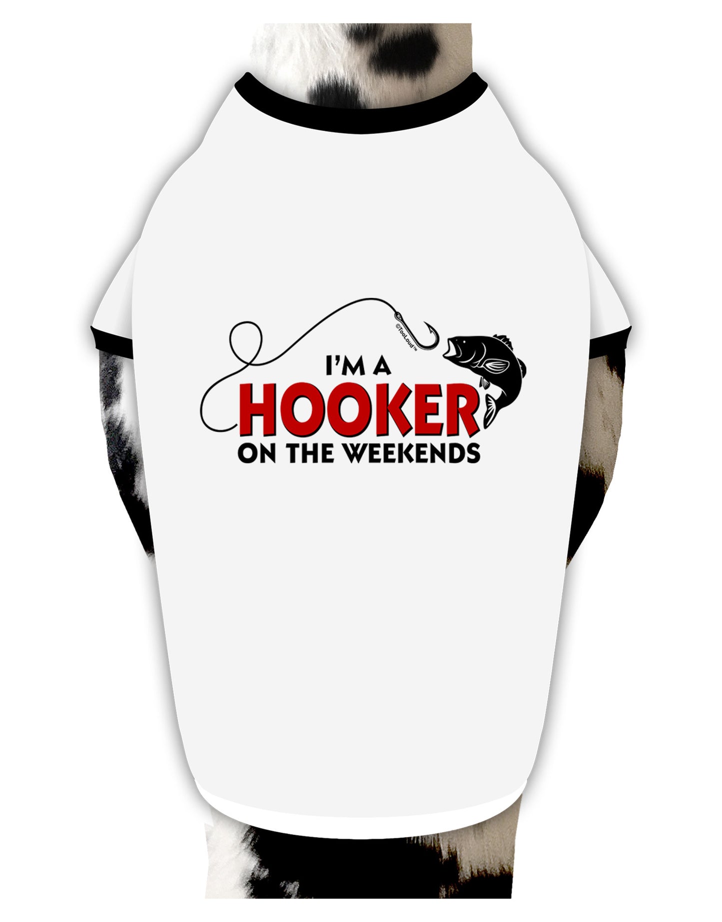 I'm A Hooker Dog Shirt-Dog Shirt-TooLoud-White-with-Black-Small-Davson Sales