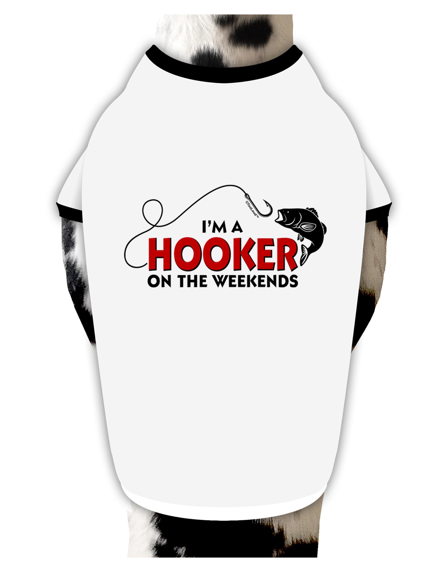 I'm A Hooker Dog Shirt-Dog Shirt-TooLoud-White-with-Black-Small-Davson Sales