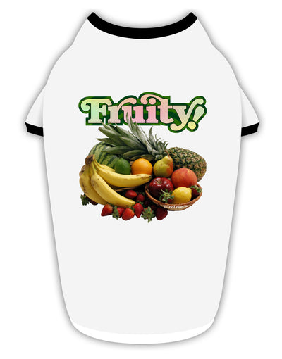 Fruity Fruit Basket Stylish Cotton Dog Shirt-Dog Shirt-TooLoud-White-with-Black-Small-Davson Sales