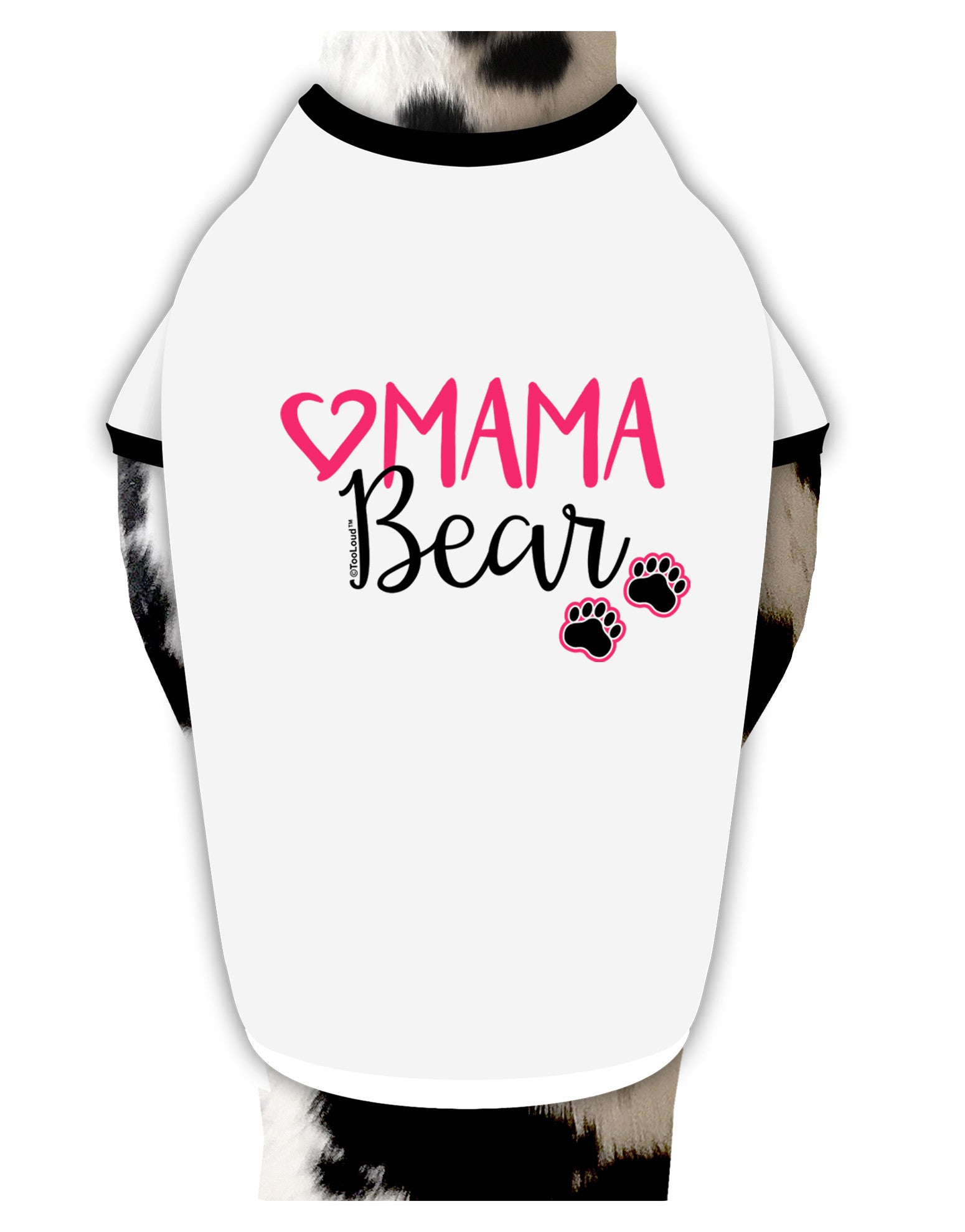 Mama Bear Paws Dog Shirt-Dog Shirt-TooLoud-White-with-Black-Small-Davson Sales