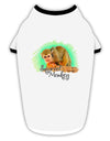 Squirrel Monkey Watercolor Text Stylish Cotton Dog Shirt-Dog Shirt-TooLoud-White-with-Black-Small-Davson Sales