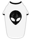 Extraterrestrial Face - Alien Distressed Stylish Cotton Dog Shirt by TooLoud-Dog Shirt-TooLoud-White-with-Black-Small-Davson Sales