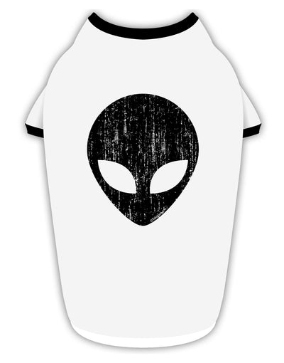 Extraterrestrial Face - Alien Distressed Stylish Cotton Dog Shirt by TooLoud-Dog Shirt-TooLoud-White-with-Black-Small-Davson Sales