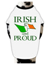 Irish and Proud Dog Shirt-Dog Shirt-TooLoud-White-with-Black-Small-Davson Sales